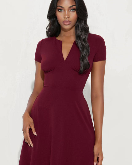 Fashion Nova Charolette Short Sleeve Women's Midi Dress
