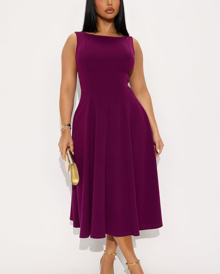 Fashion Nova Sweet Sunday Knit Crepe Women's Midi Dress