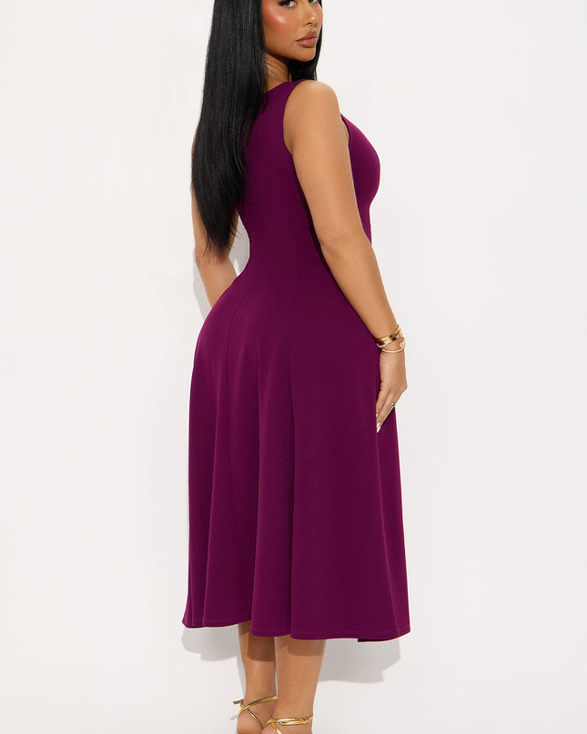Fashion Nova Sweet Sunday Knit Crepe Women's Midi Dress