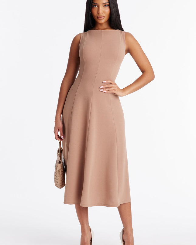 Fashion Nova Sweet Sunday Knit Crepe Women's Midi Dress