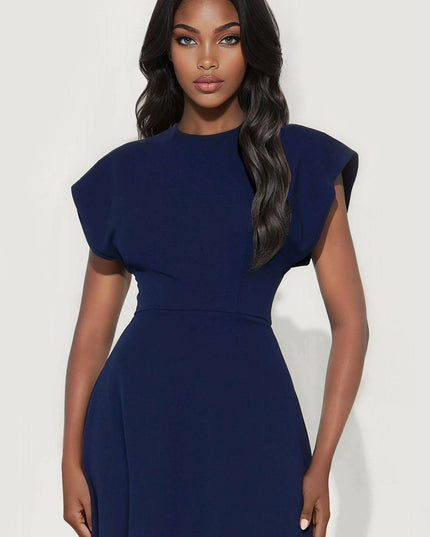 Fashion Nova Emerie A-Line Short Sleeve Women's Midi Dress