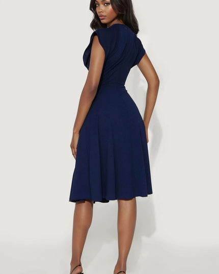Fashion Nova Emerie A-Line Short Sleeve Women's Midi Dress