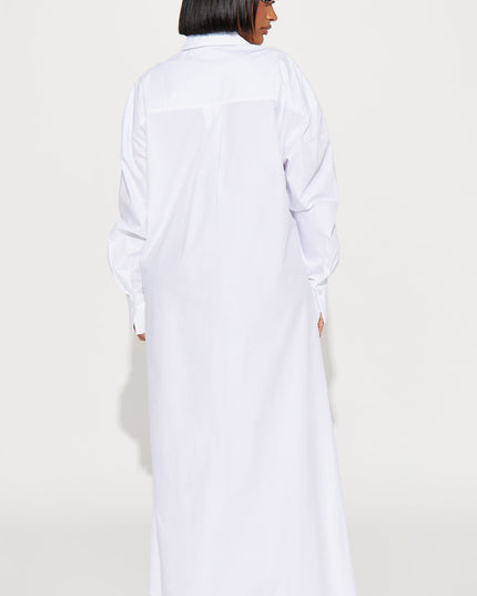 Fashion Nova Eleanor Oversized Women's Maxi Shirt Dress