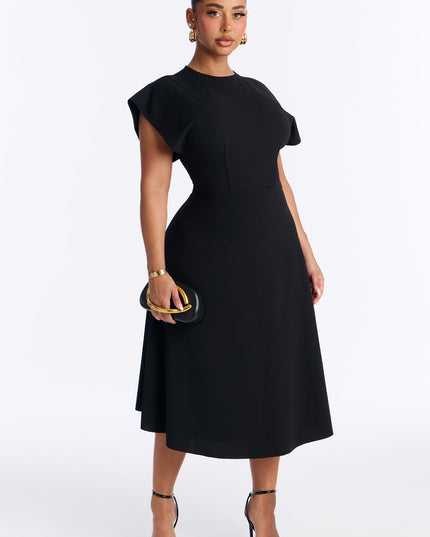 Fashion Nova Emerie A-Line Short Sleeve Women's Midi Dress