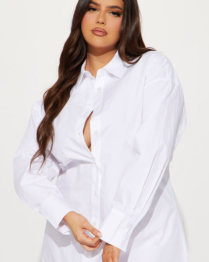 Fashion Nova Eleanor Oversized Women's Maxi Shirt Dress