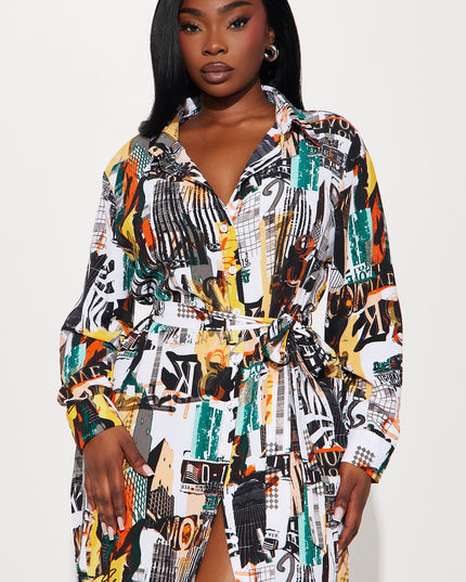 Fashion Nova Big News Belted Long Sleeve Women's Mini Dress