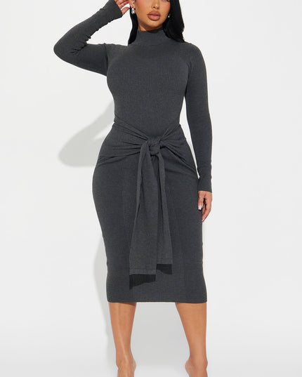 Fashion Nova Indy Sweater Women's Midi Dress