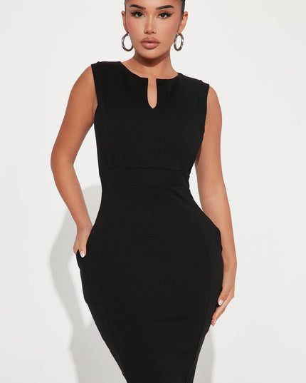Fashion Nova Cubicle Cutie Body Sculpting Women's Midi Dress