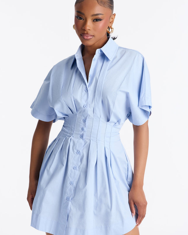 Fashion Nova Mavis Poplin Short Sleeve Women's Mini Dress