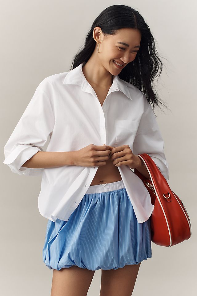 Maeve Bennet Women's Cotton Shrunken Buttondown Shirt