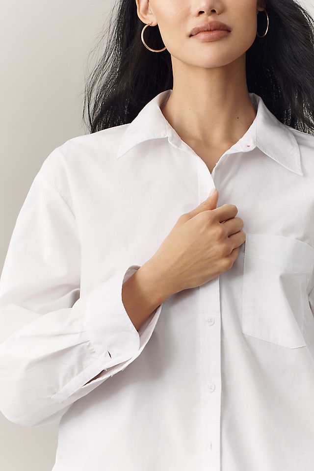 Maeve Bennet Women's Cotton Shrunken Buttondown Shirt