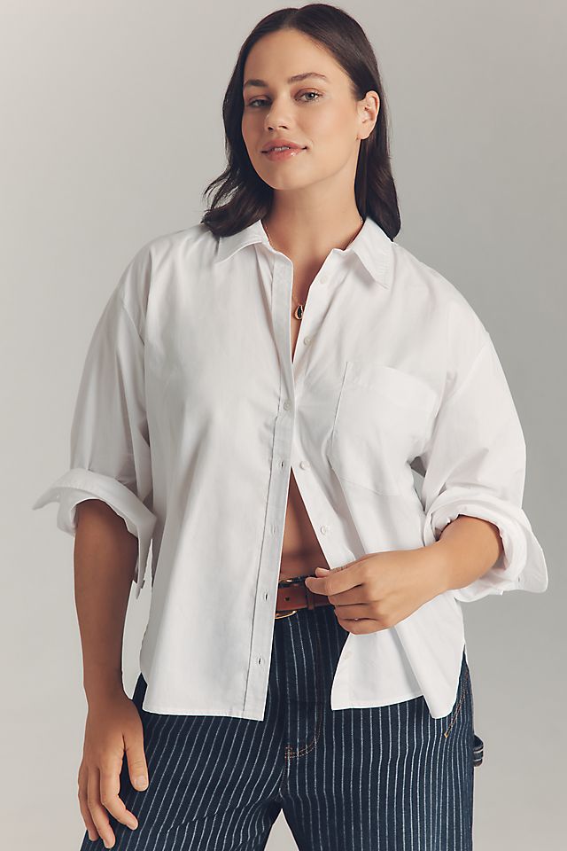 Maeve Bennet Women's Cotton Shrunken Buttondown Shirt