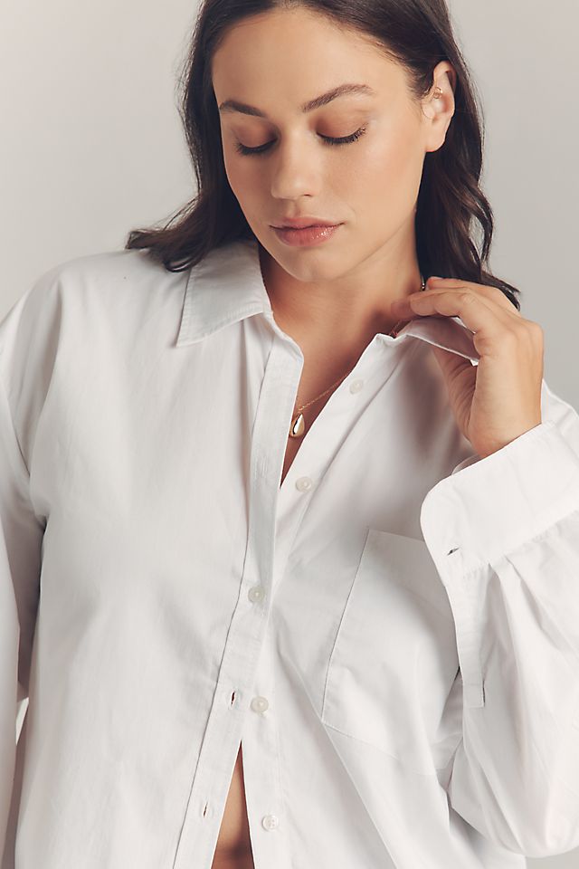 Maeve Bennet Women's Cotton Shrunken Buttondown Shirt