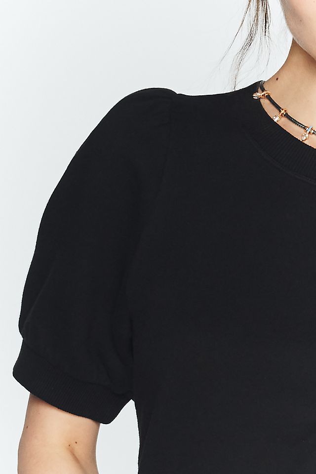 Maeve Women's Cotton Puff-Sleeve Sweatshirt Tee