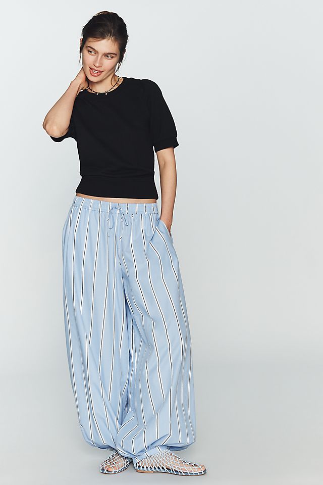 Maeve Women's Cotton Puff-Sleeve Sweatshirt Tee