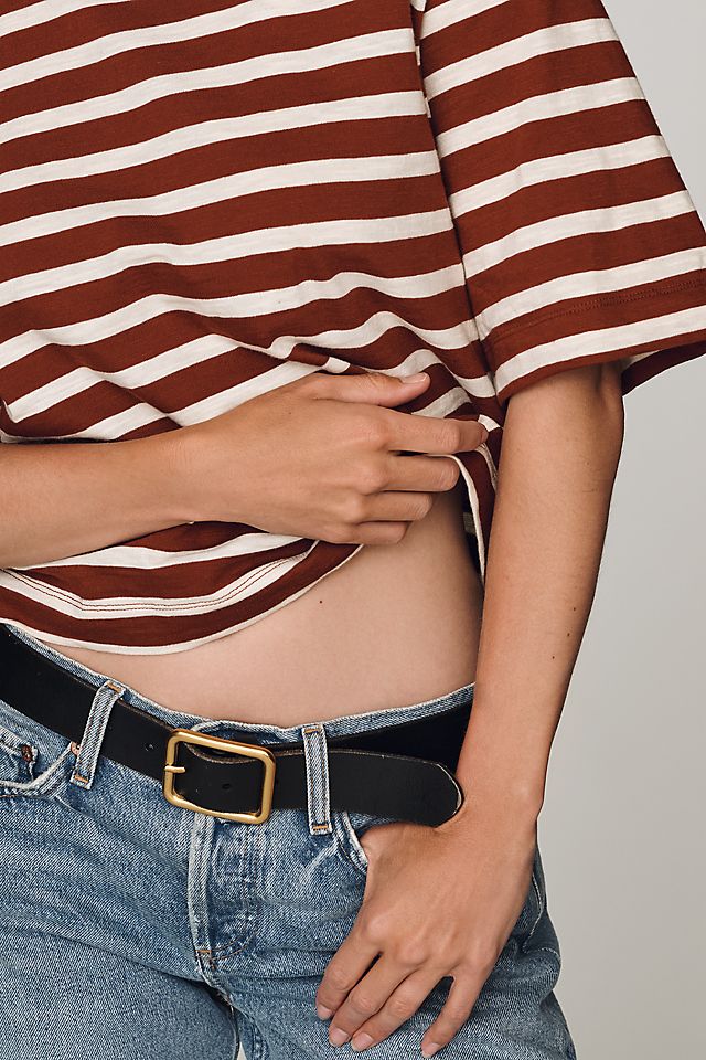 Maeve Corey Women's Cotton Boxy Cropped Tee