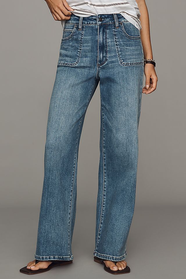 PAIGE Anessa Women's High-Rise Wide-Leg Jeans Monrovia
