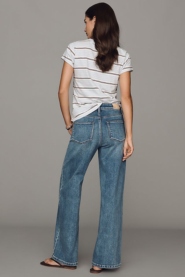 PAIGE Anessa Women's High-Rise Wide-Leg Jeans Monrovia