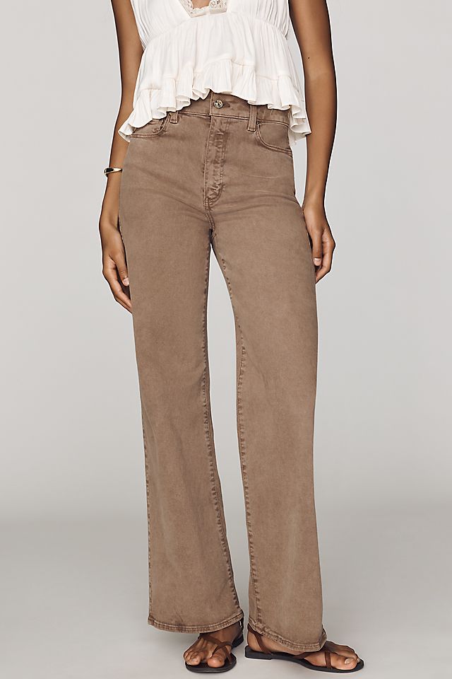 PAIGE Anessa Women's Cotton High-Rise Wide-Leg Jeans