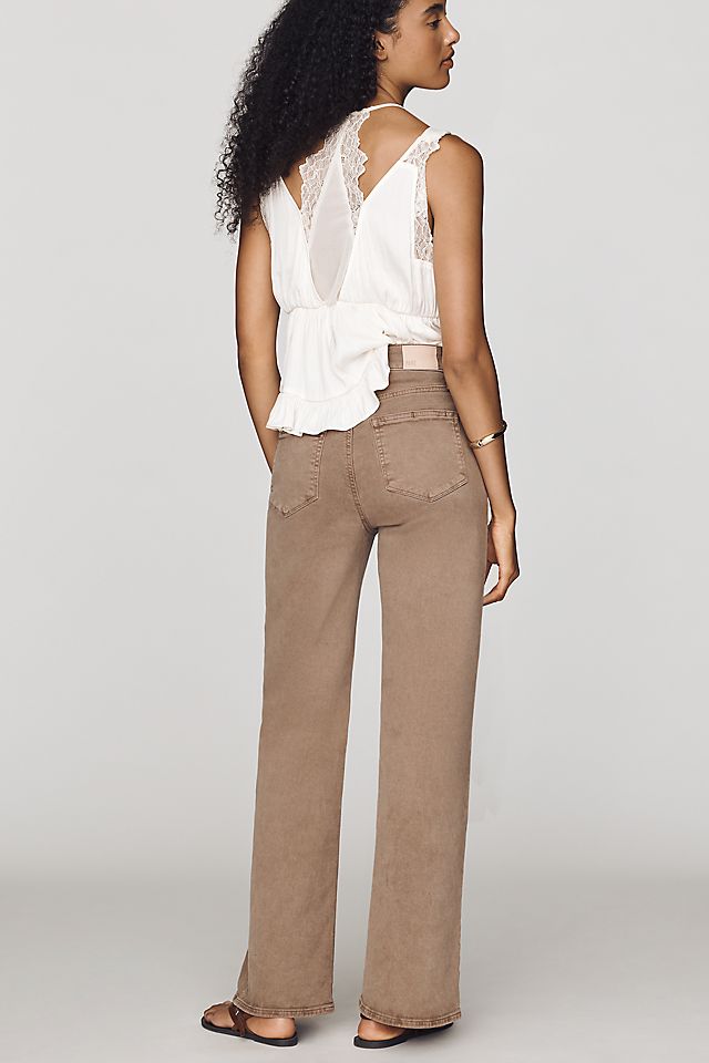 PAIGE Anessa Women's Cotton High-Rise Wide-Leg Jeans