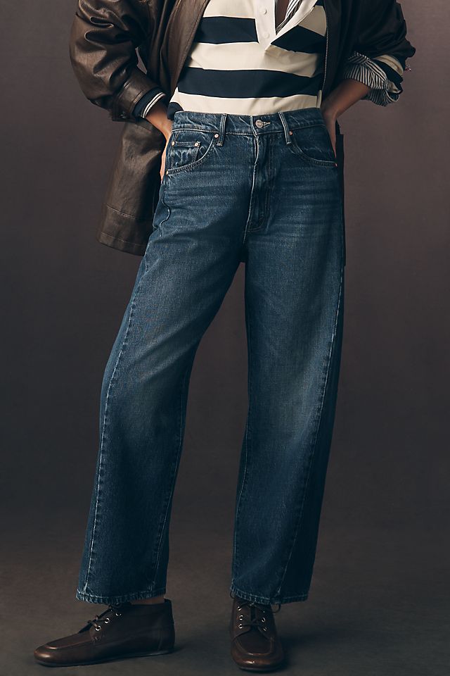 MOTHER The Half Pipe Women's High-Rise Wide-Leg Ankle Jeans