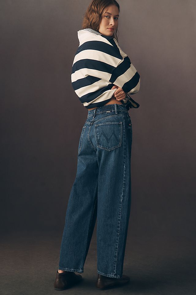 MOTHER The Half Pipe Women's High-Rise Wide-Leg Ankle Jeans