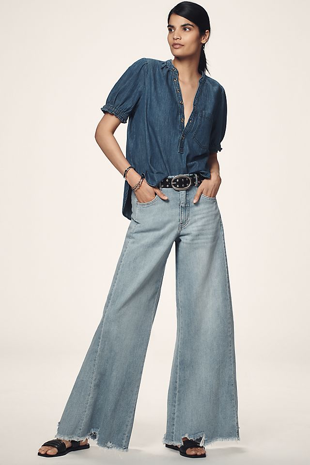 Pilcro Adi Women's Cotton Mid-Rise Flare Jeans