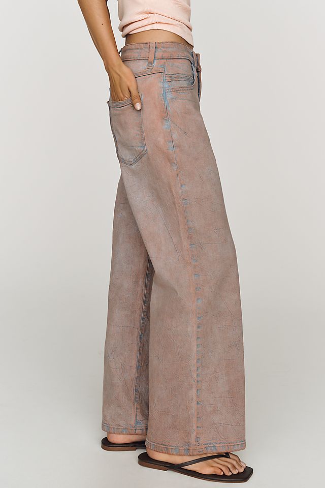 Pilcro Esme Women's Cotton Mid-Rise Wide-Leg Jeans