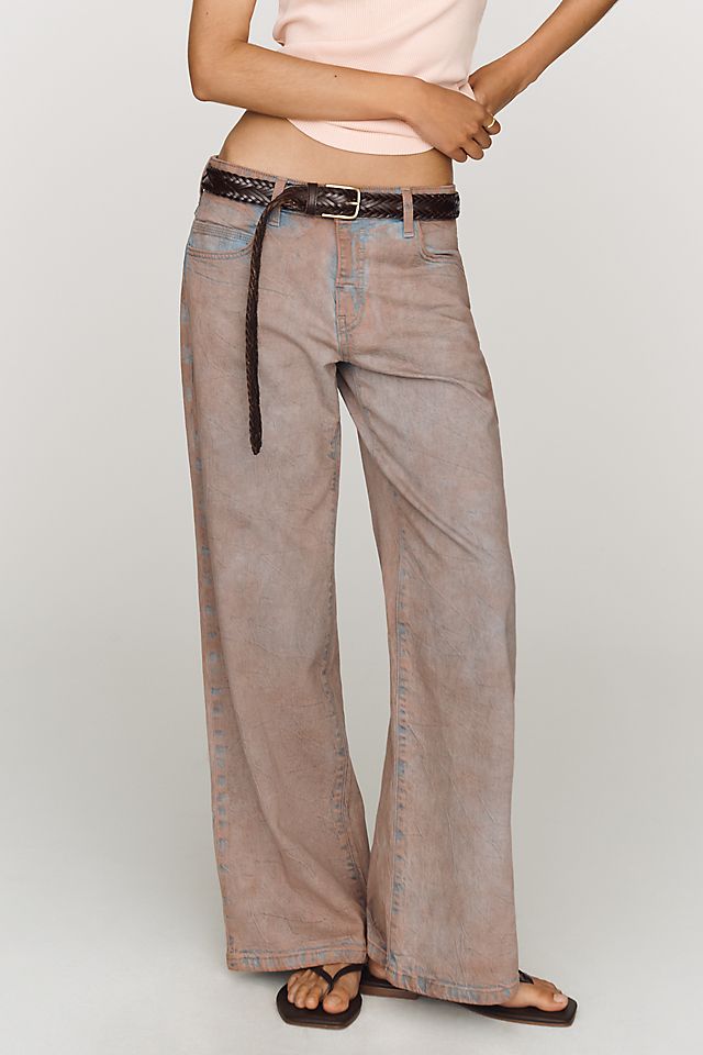 Pilcro Esme Women's Cotton Mid-Rise Wide-Leg Jeans