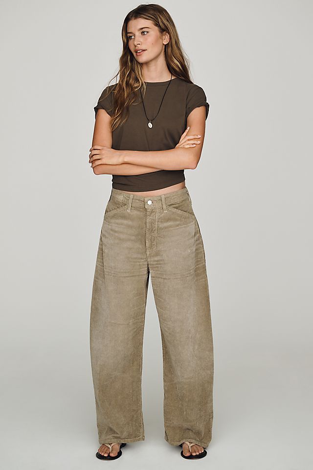 Pilcro Kayden Women's Corduroy Barrel-Leg Jeans