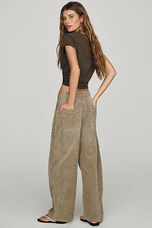 Pilcro Kayden Women's Corduroy Barrel-Leg Jeans