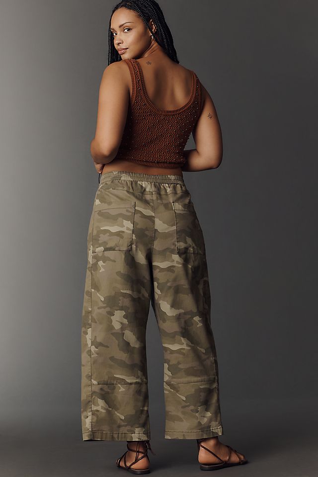 Pilcro Izzie Women's Relaxed Printed Pull-On Barrel Pants