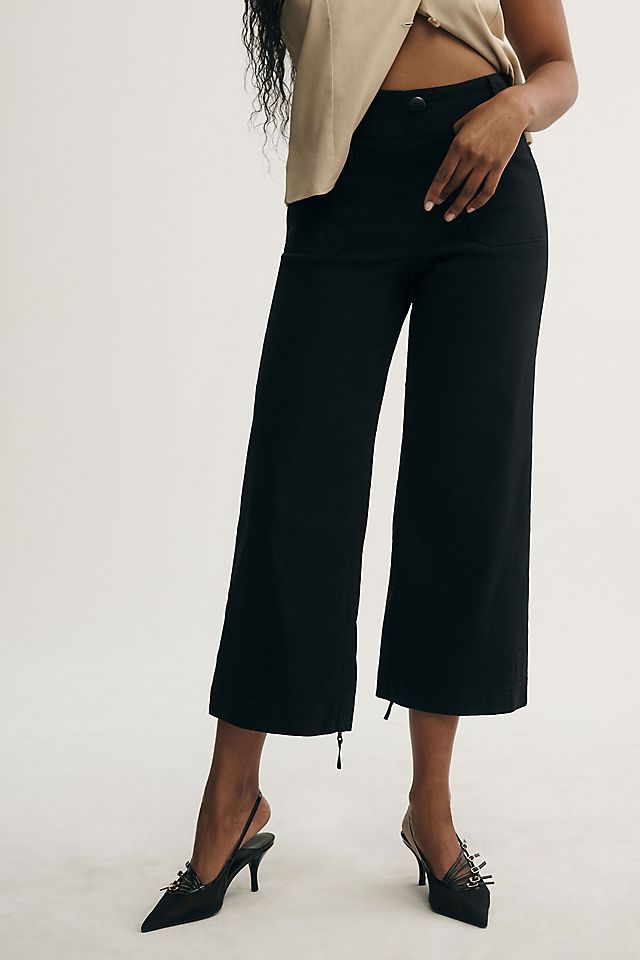 Maeve Colette Women's Linen High-Rise Wide-Leg Pants