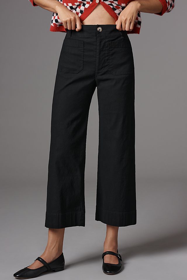 Maeve Colette Women's Linen High-Rise Wide-Leg Pants