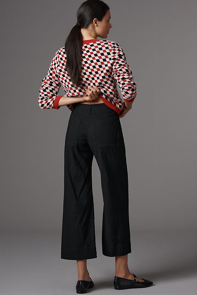 Maeve Colette Women's Linen High-Rise Wide-Leg Pants