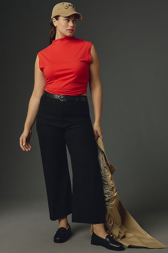 Maeve Colette Women's Linen High-Rise Wide-Leg Pants