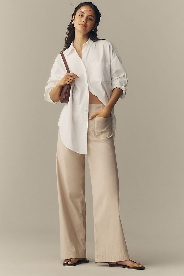 Maeve Colette Women's Linen High-Rise Wide-Leg Pants