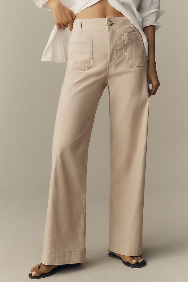 Maeve Colette Women's Linen High-Rise Wide-Leg Pants
