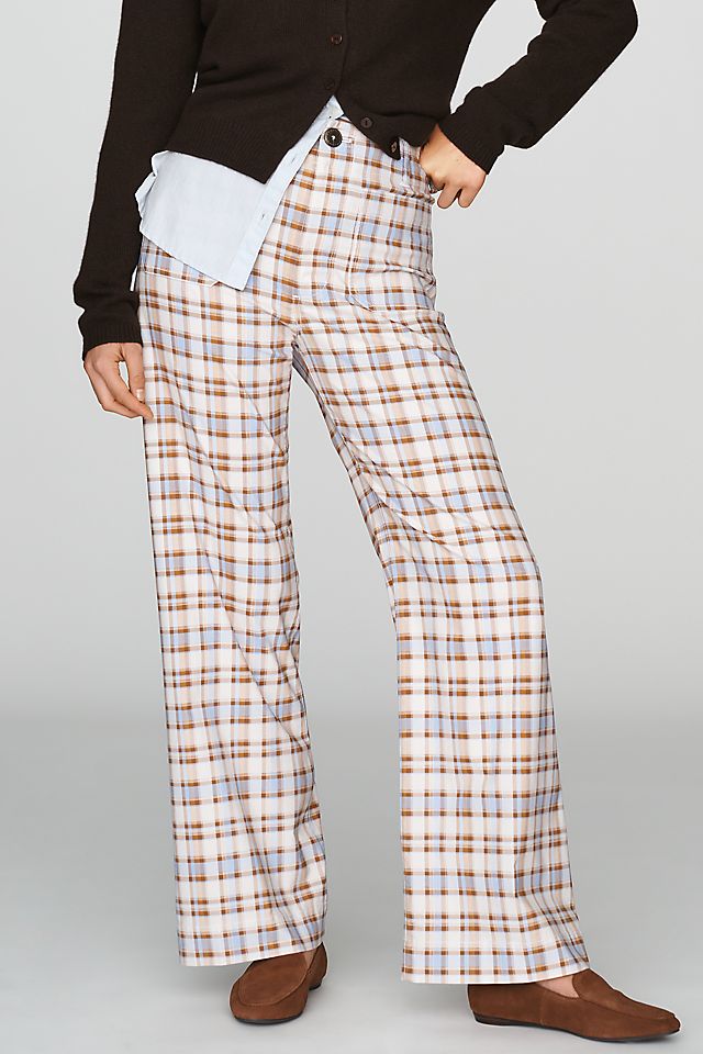 Maeve Colette Women's High-Rise Wide-Leg Full-Length Pants