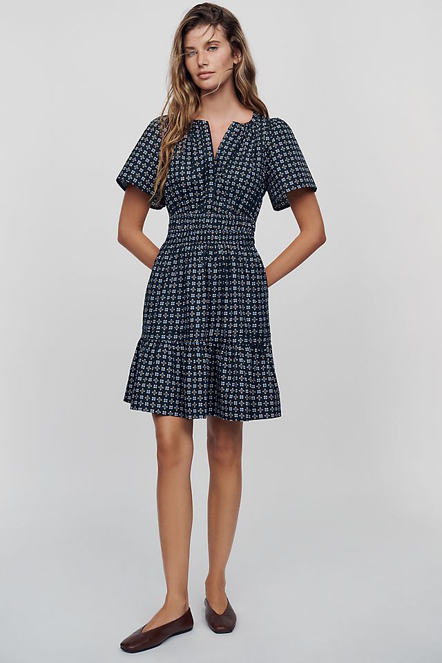 Anthropologie Somerset Women's Tiered Cotton Mini Dress