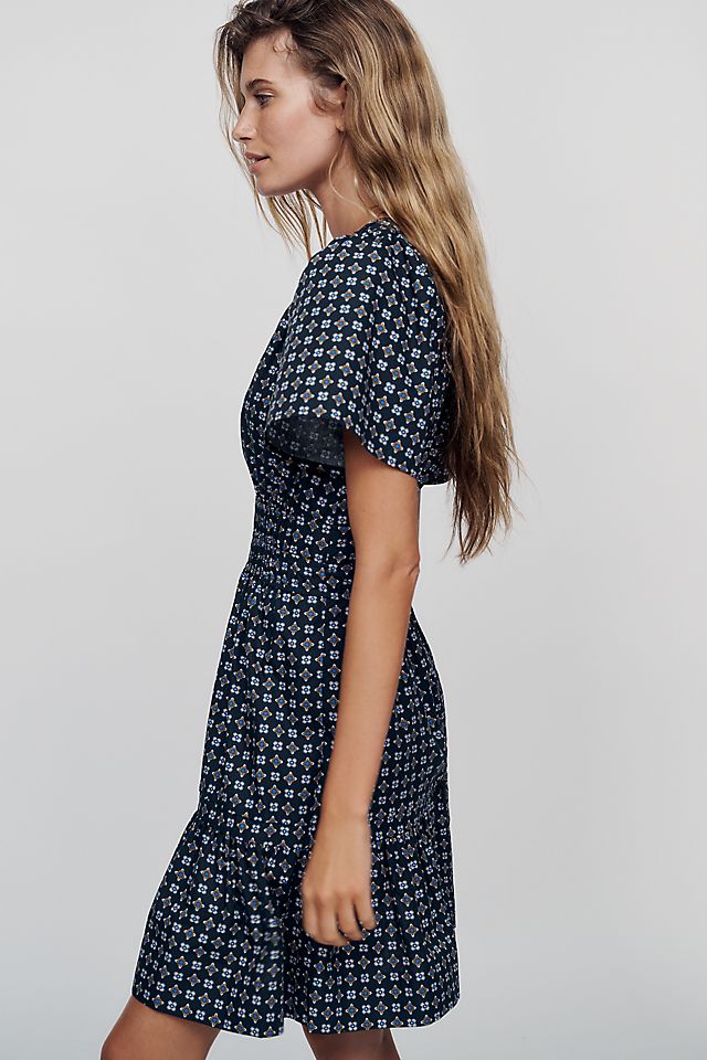 Anthropologie Somerset Women's Tiered Cotton Mini Dress