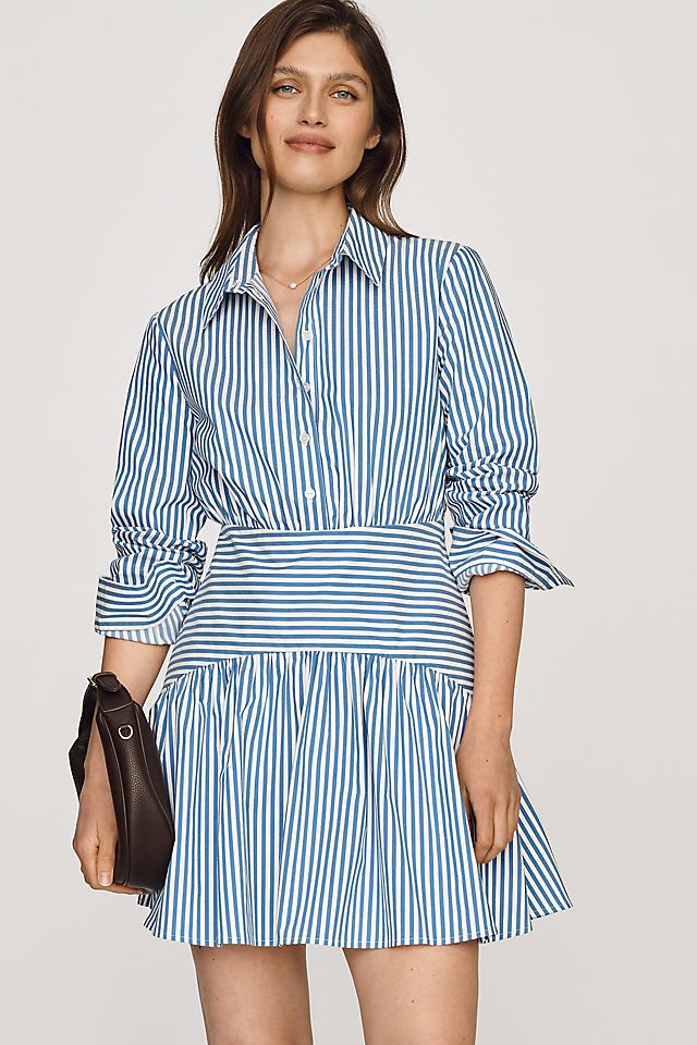 Exquise Tobie Women's Pleated Mini Shirtdress