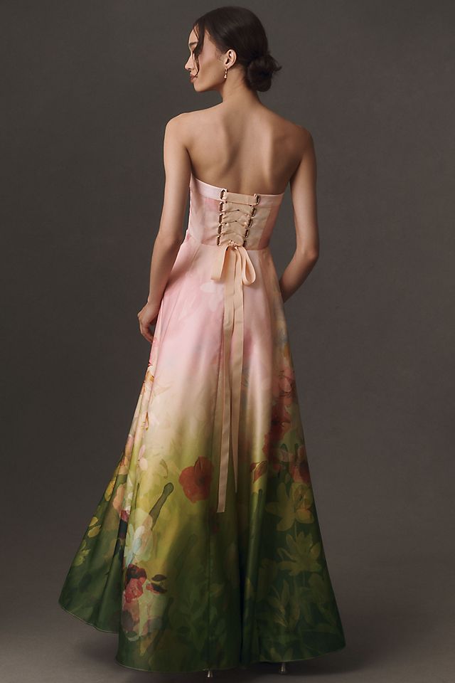 BHLDN Kira Women's Strapless Satin Maxi Dress