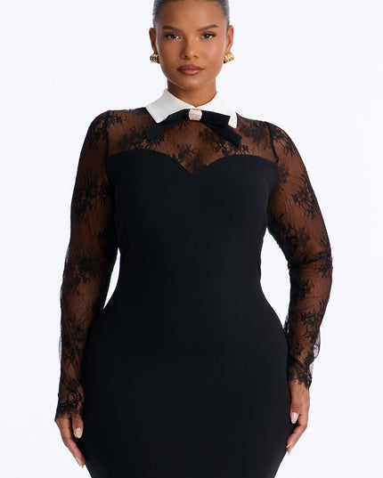 Fashion Nova Booked and Busy Long Sleeve Women's Midi Dress