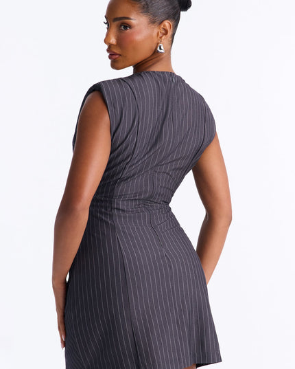Fashion Nova Nadia Pinstripe Sleeveless Women's Mini Dress