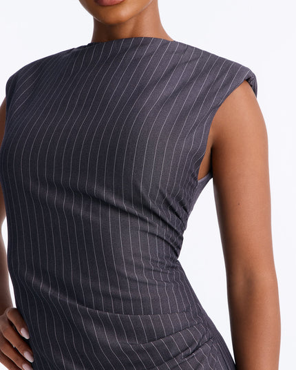 Fashion Nova Nadia Pinstripe Sleeveless Women's Mini Dress