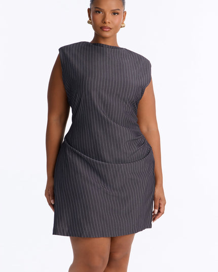 Fashion Nova Nadia Pinstripe Sleeveless Women's Mini Dress