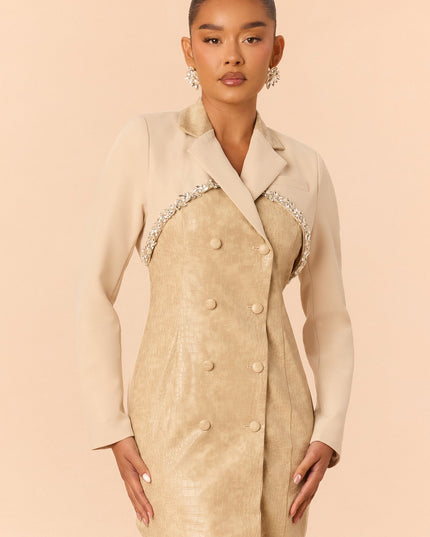 Fashion Nova Raina Long Sleeve Women's Blazer Mini Dress